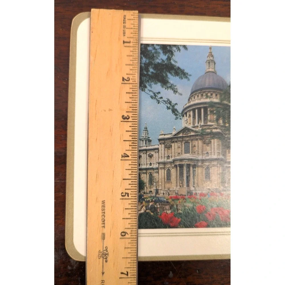 Vintage London Souvenir Cork Backed Placemats Coasters Set of 3 1970s 1980s